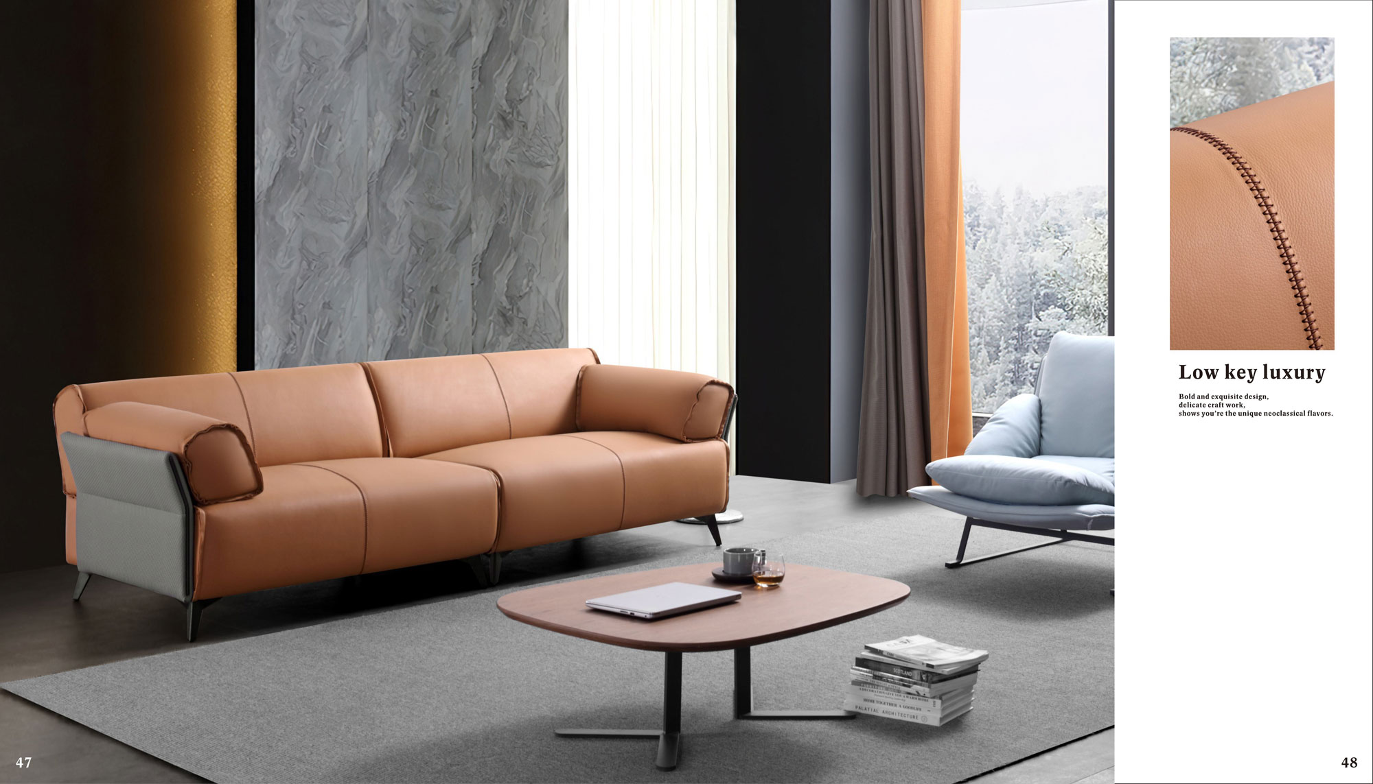 高定皮沙发  ￥24800